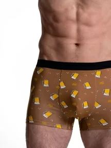 Мужские бесшовные трусы-боксеры Oemen, MB089, рис. 089 КОРИЧНЕВЫЕ